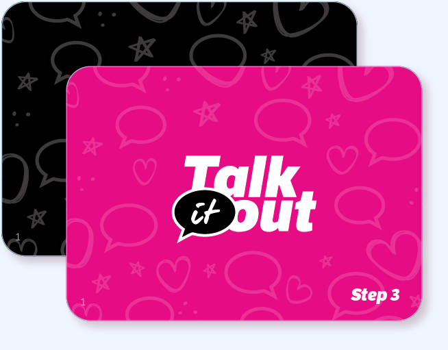 two sets of cards (black and pink)
